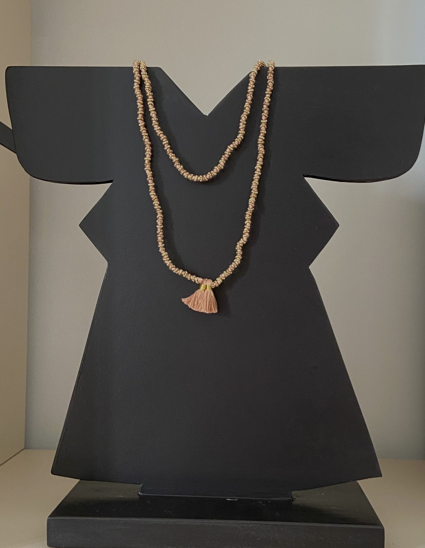 collana seta e ottone